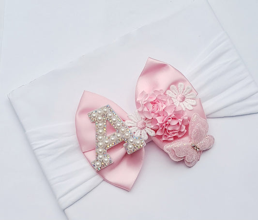 🎀Detailed Satin Bow Headband 🎀Choose Letter