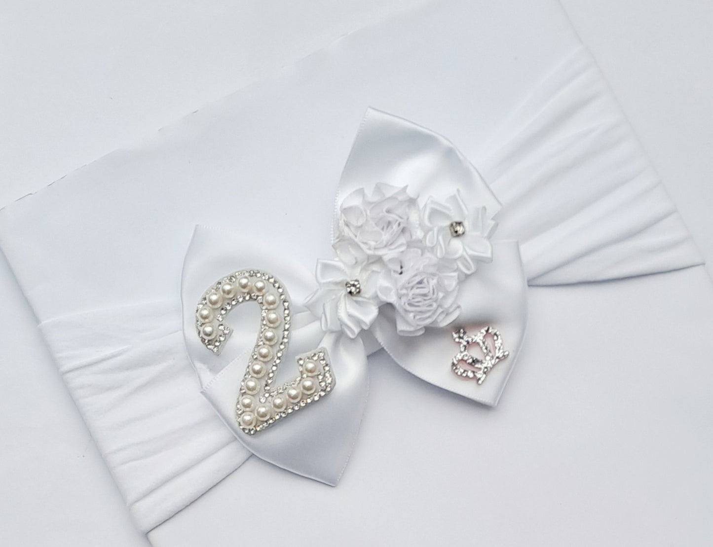 🎀Detailed Satin Bow 2nd Birthday Headband 🎀