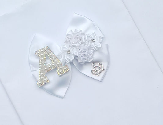 🎀Detailed Satin Bow Clip🎀Choose Letter