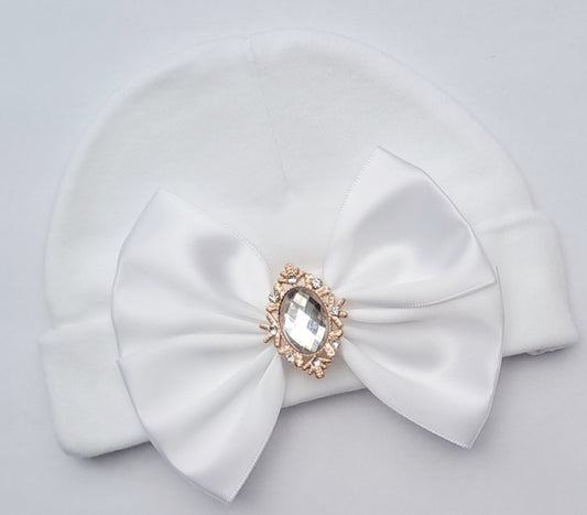 🎀Adorable Baby Hat With Satin Bow Detail 🎀