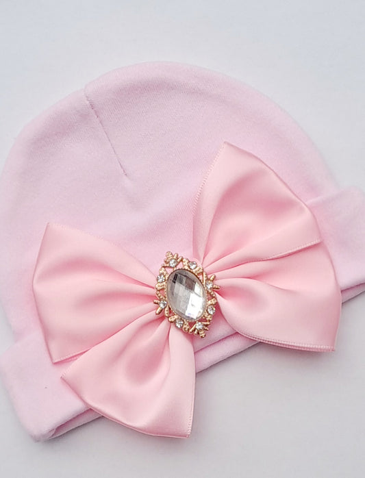 🎀Adorable Baby Hat With Satin Bow Detail 🎀