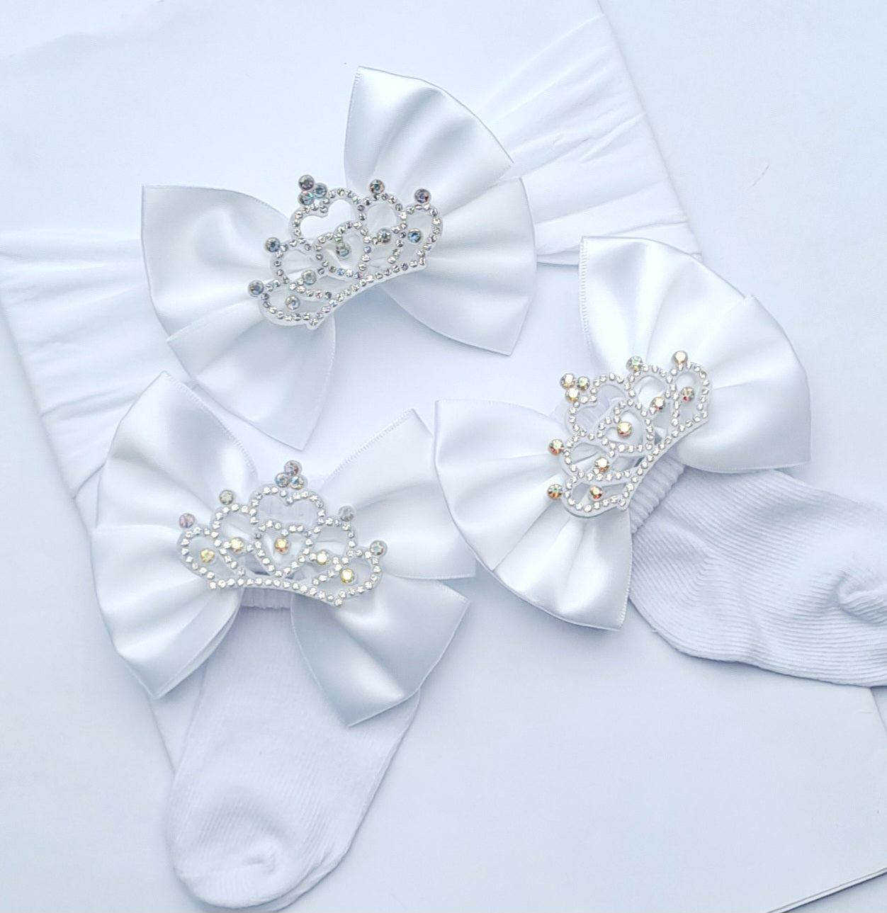 🎀Satin Bow Headband/Sock Set🎀