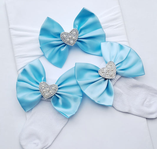 🎀Satin Bow Headband/Sock Set🎀
