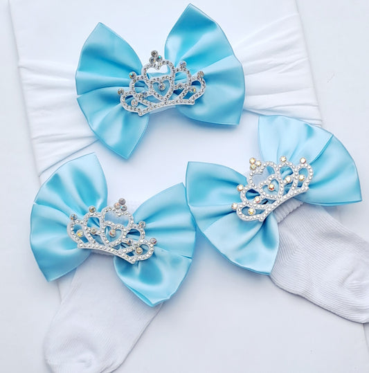 🎀Satin Bow Headband/Sock Set🎀
