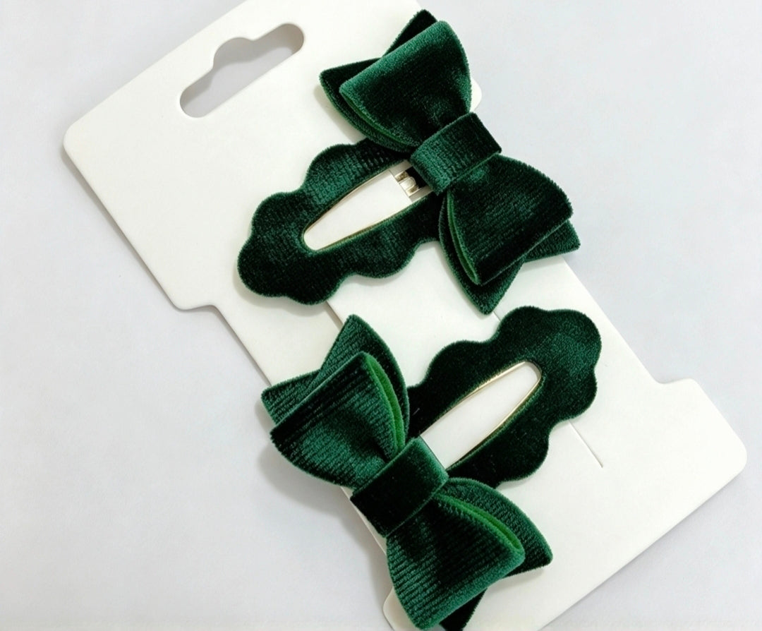 🎀2pc Velour Clip Sets🎀 (Choose Colour)