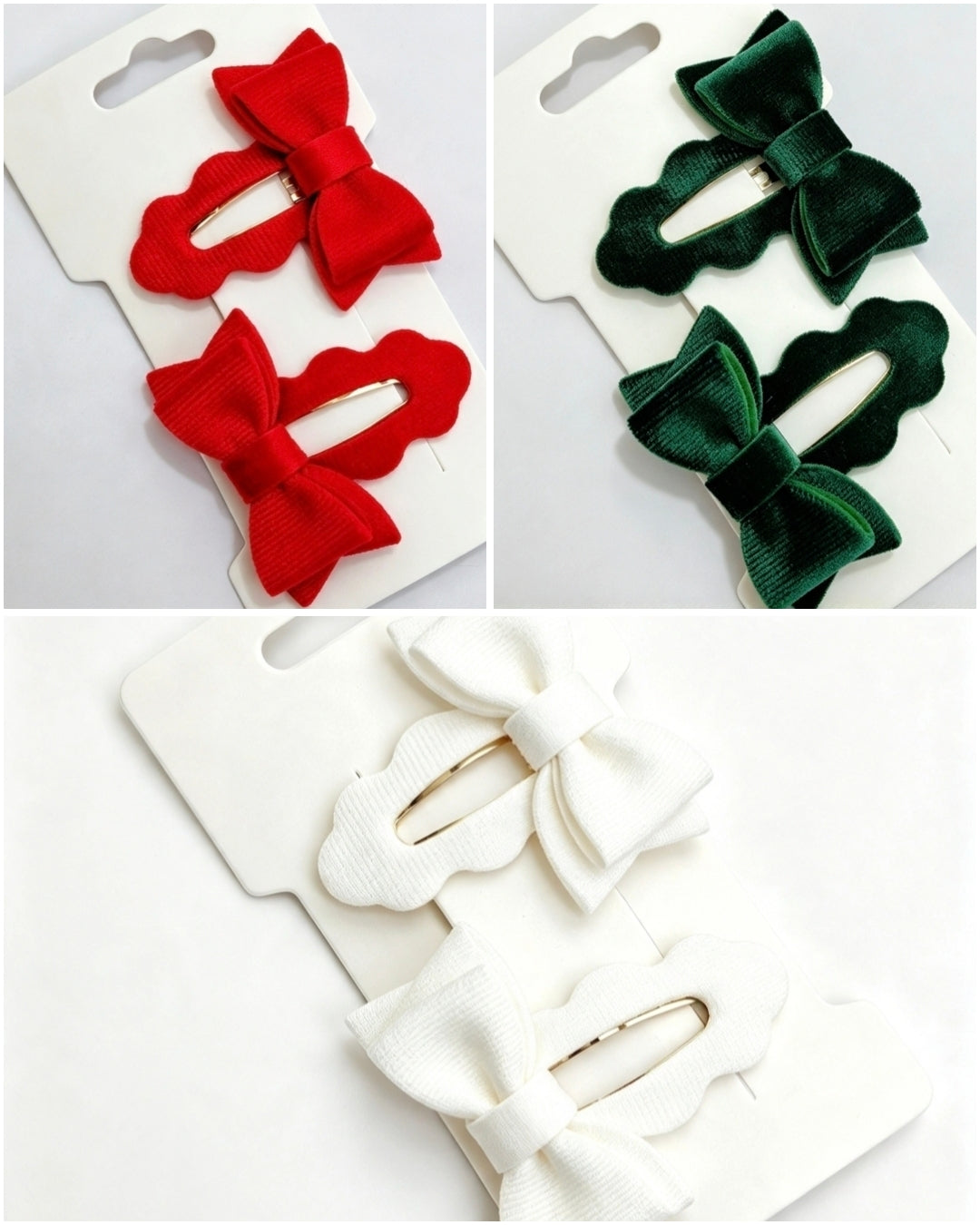🎀2pc Velour Clip Sets🎀 (Choose Colour)