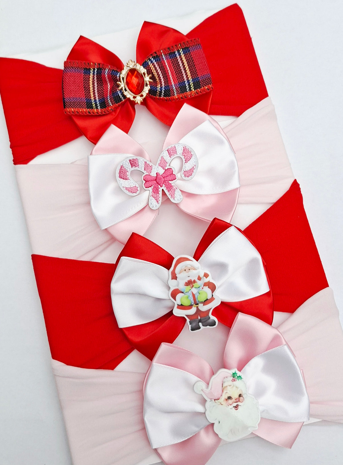 🎄Christmas Satin Bows🎄 Available On Headbands Or Clips