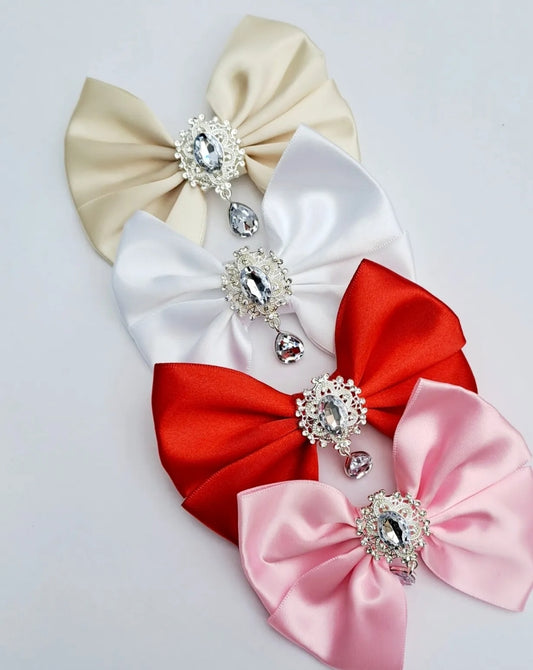 🎀4pc Satin Bow Clip Set🎀