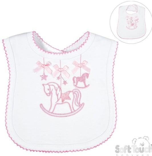 🎀Embroidered Rocking Horse Bib🎀