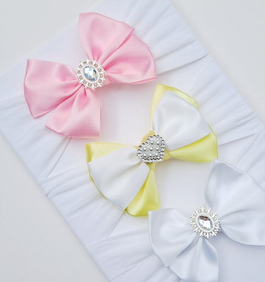 🎀3pc Satin Bow Headband Set🎀
