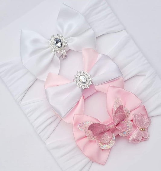 🎀3pc Satin Bow Headband Set🎀