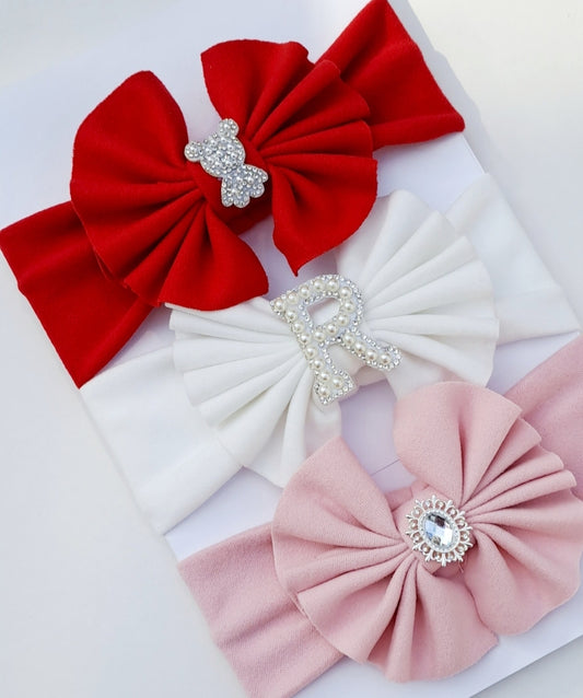 🎀3pc Soft Baby Headband Set🎀 (Choose Letter)