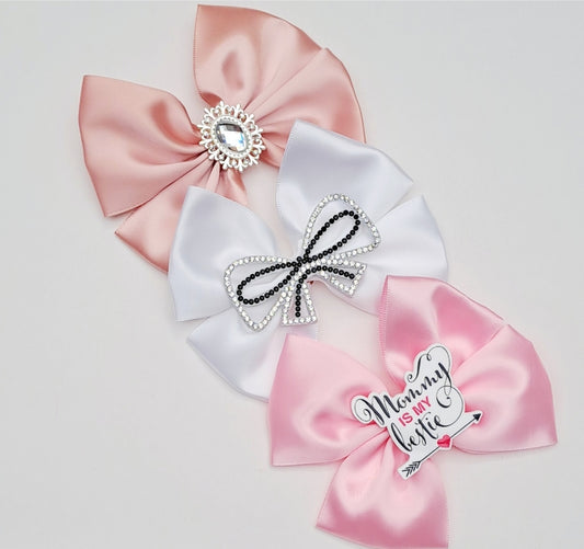 🎀3pc Satin Bow Clip Set🎀