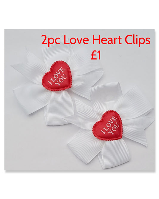 ❤️2pc Love Heart Clip Set❤️   ( £1 Sale )