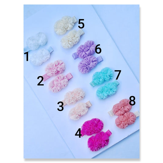 🎀2pc Pom Pom Clip Sets🎀Choose Colour