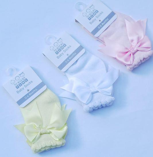 🎀Baby Ankle Bow Socks🎀 (Choose Size /Colour)