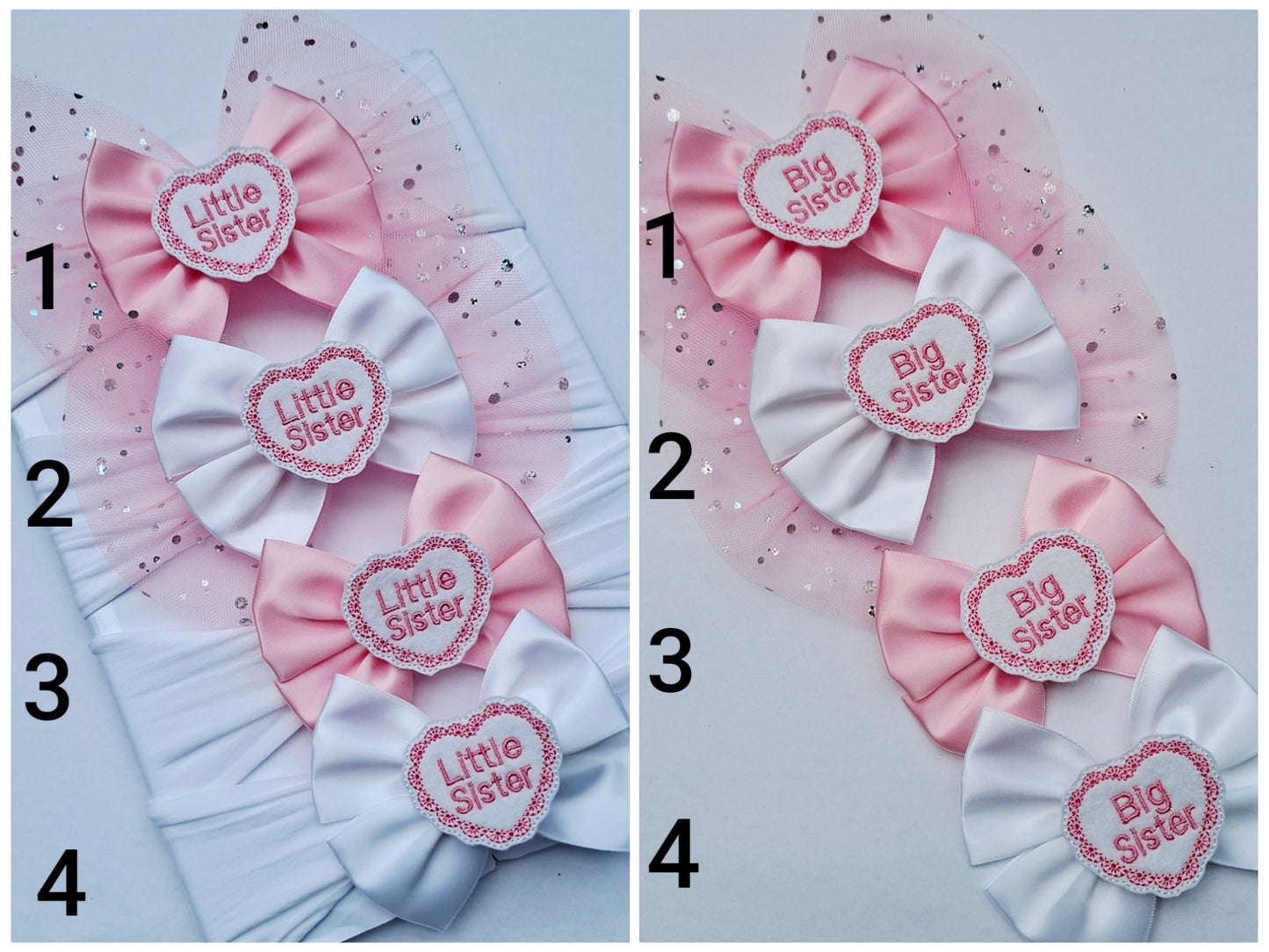 🎀Little Sister / Big Sister Satin Bows🎀 Available On Headband Or Clip