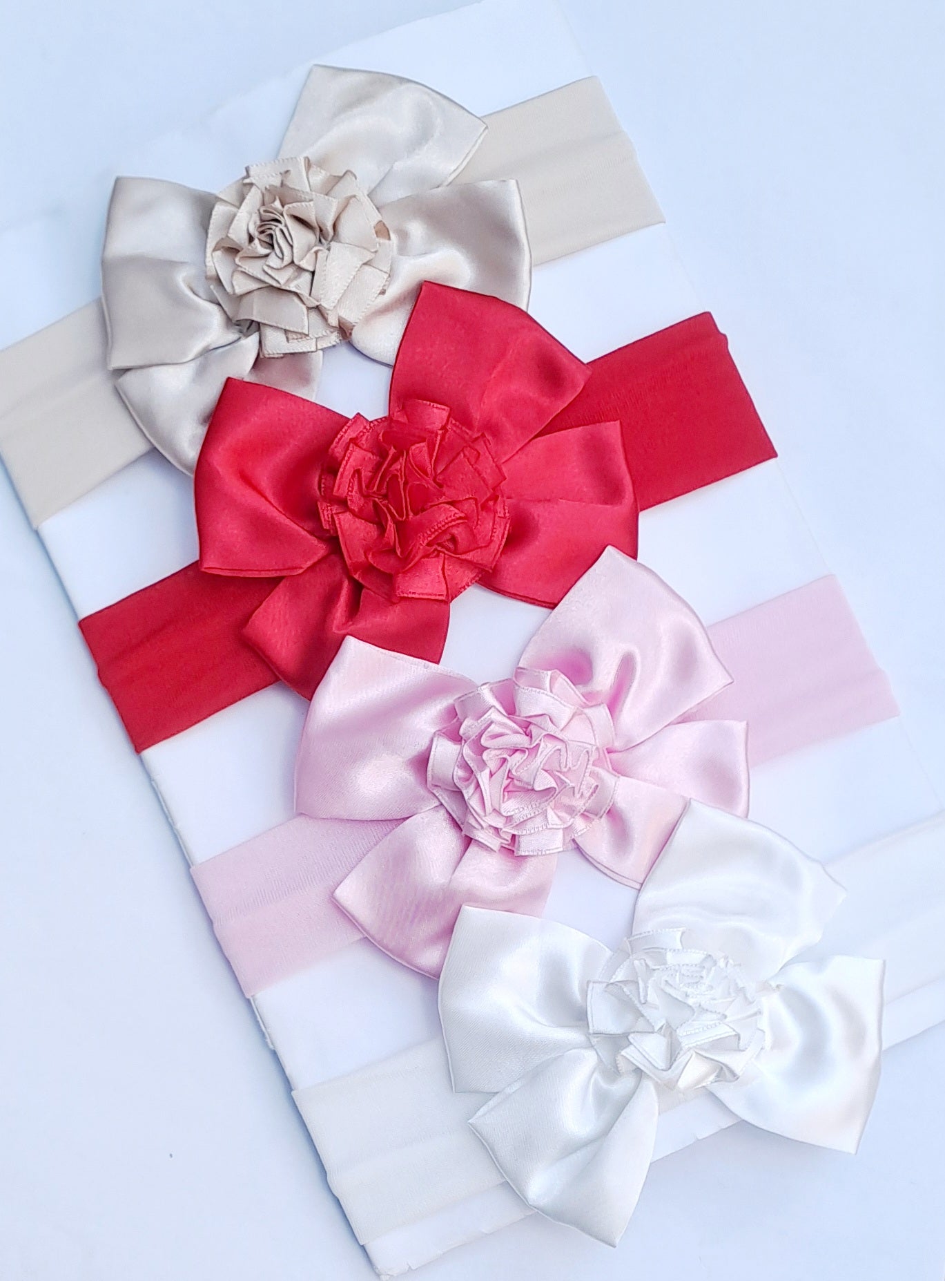 🎀Satin Bow Baby Headbands 🎀Choose Colour