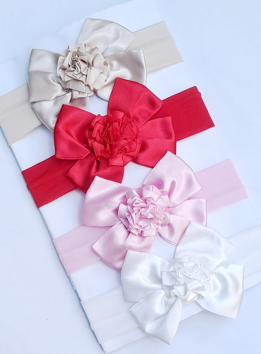 🎀Satin Bow Baby Headbands 🎀Choose Colour