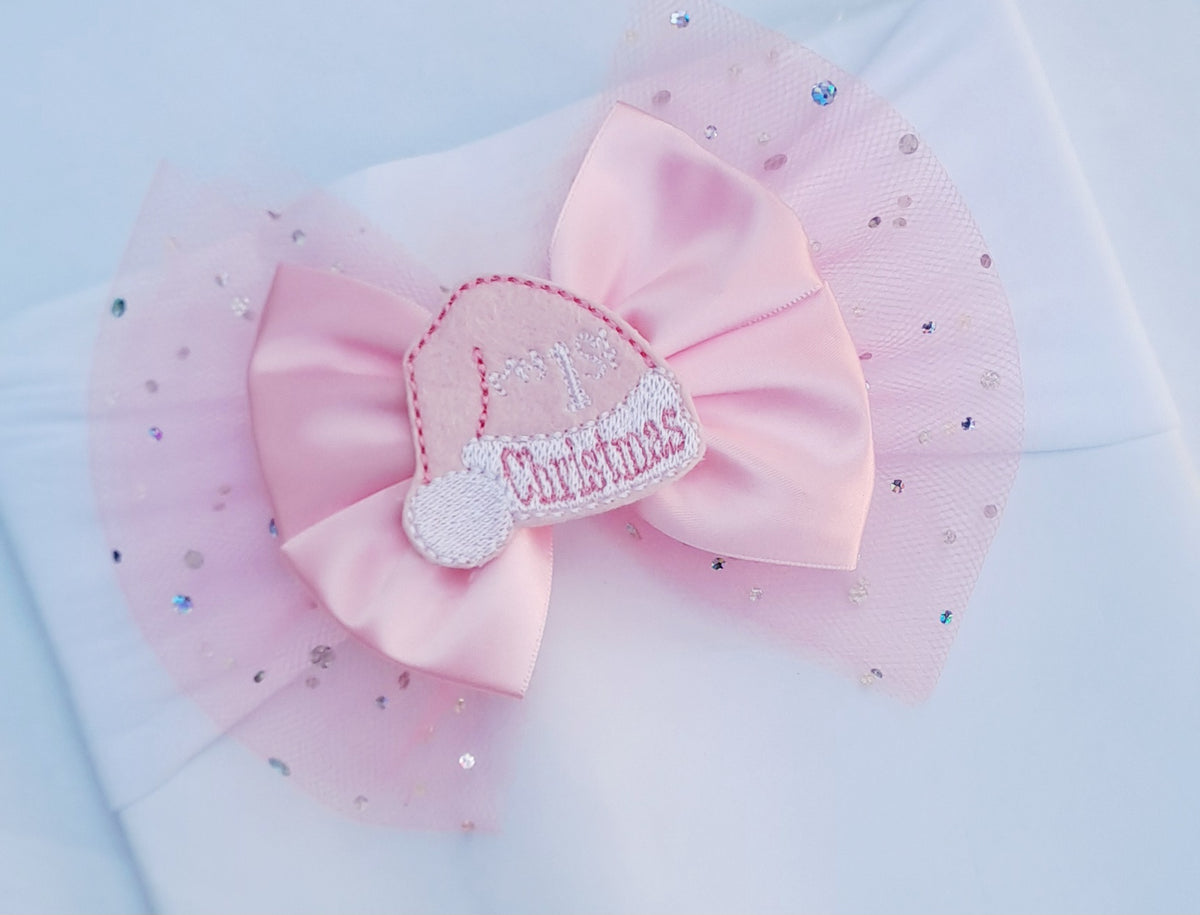🎀Large Satin/Tulle Bow Headband Or Clip 🎀