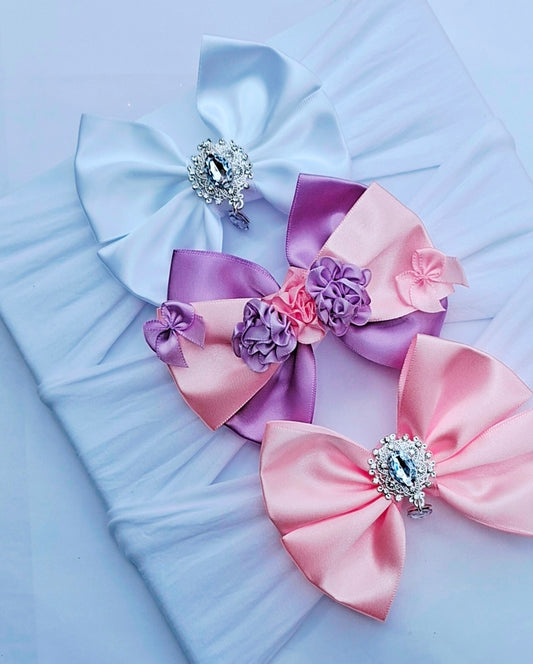 🎀3pc Satin Bow Headband Set🎀