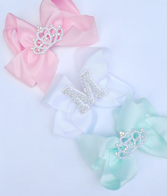 🎀3pc Large Bow Clip Set 🎀 Choose Letter
