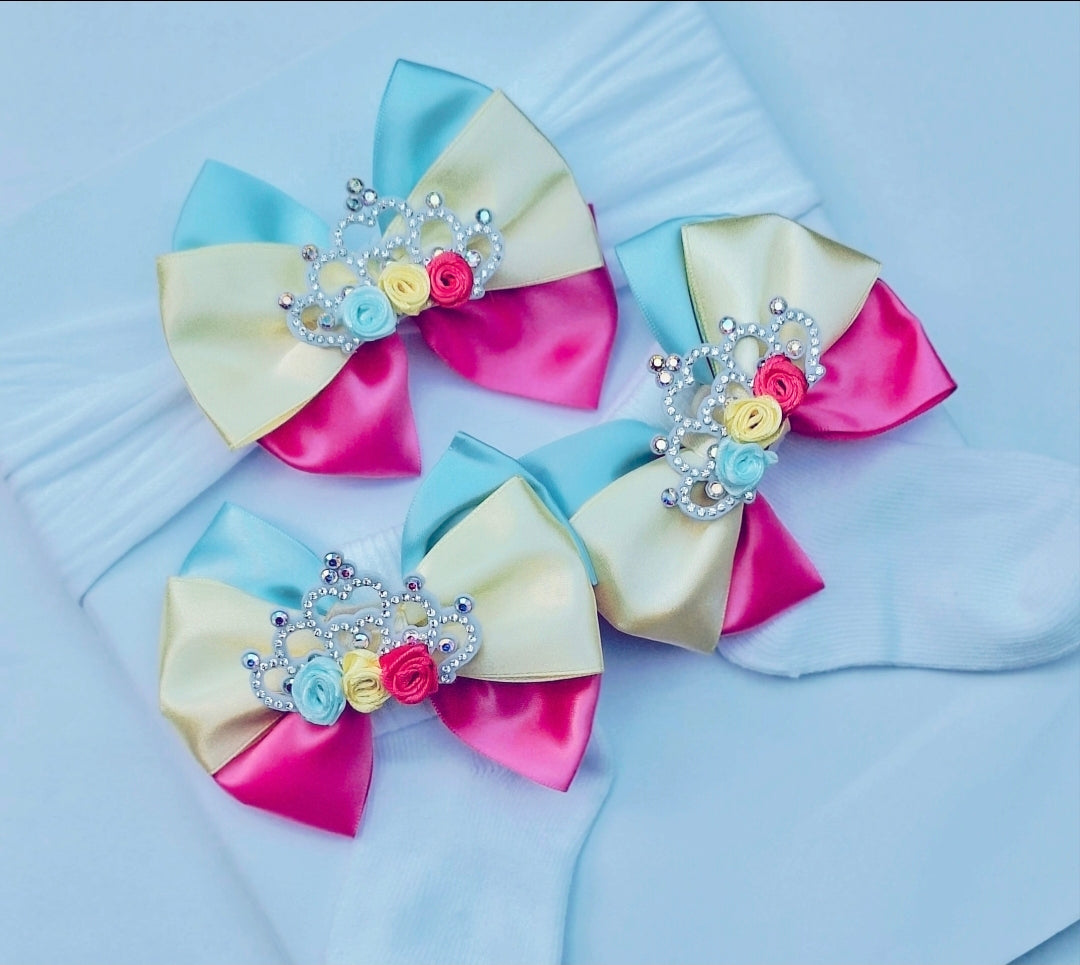 🎀Satin Bow Headband/Sock Set🎀(Also Sold Individually)