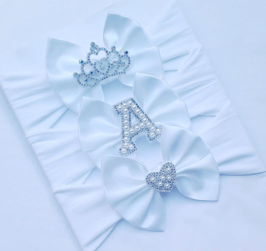 🎀3pc Satin Bow Headband Set 🎀Choose Letter