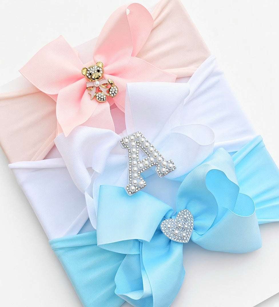 🎀3pc Baby Headband Set 🎀 (Choose Letter)