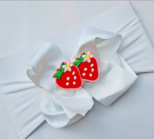 🎀White Strawberry Centre Headband 🎀
