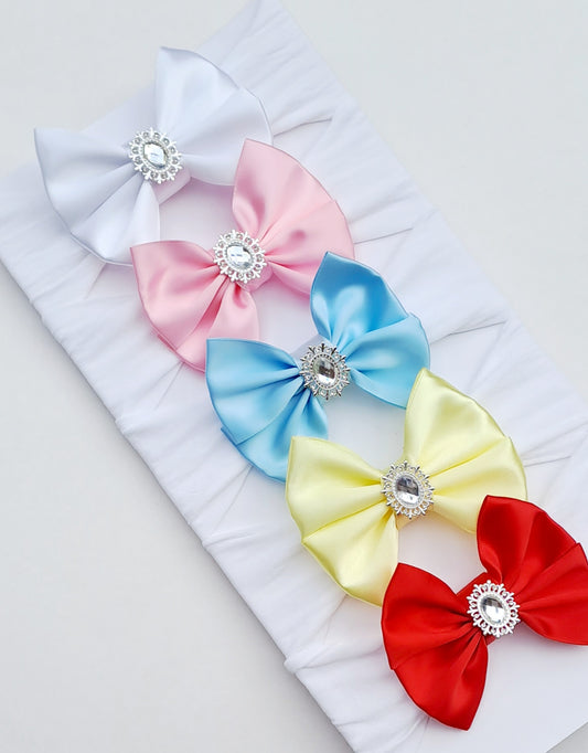 🎀5pc Satin Bow Headband Set