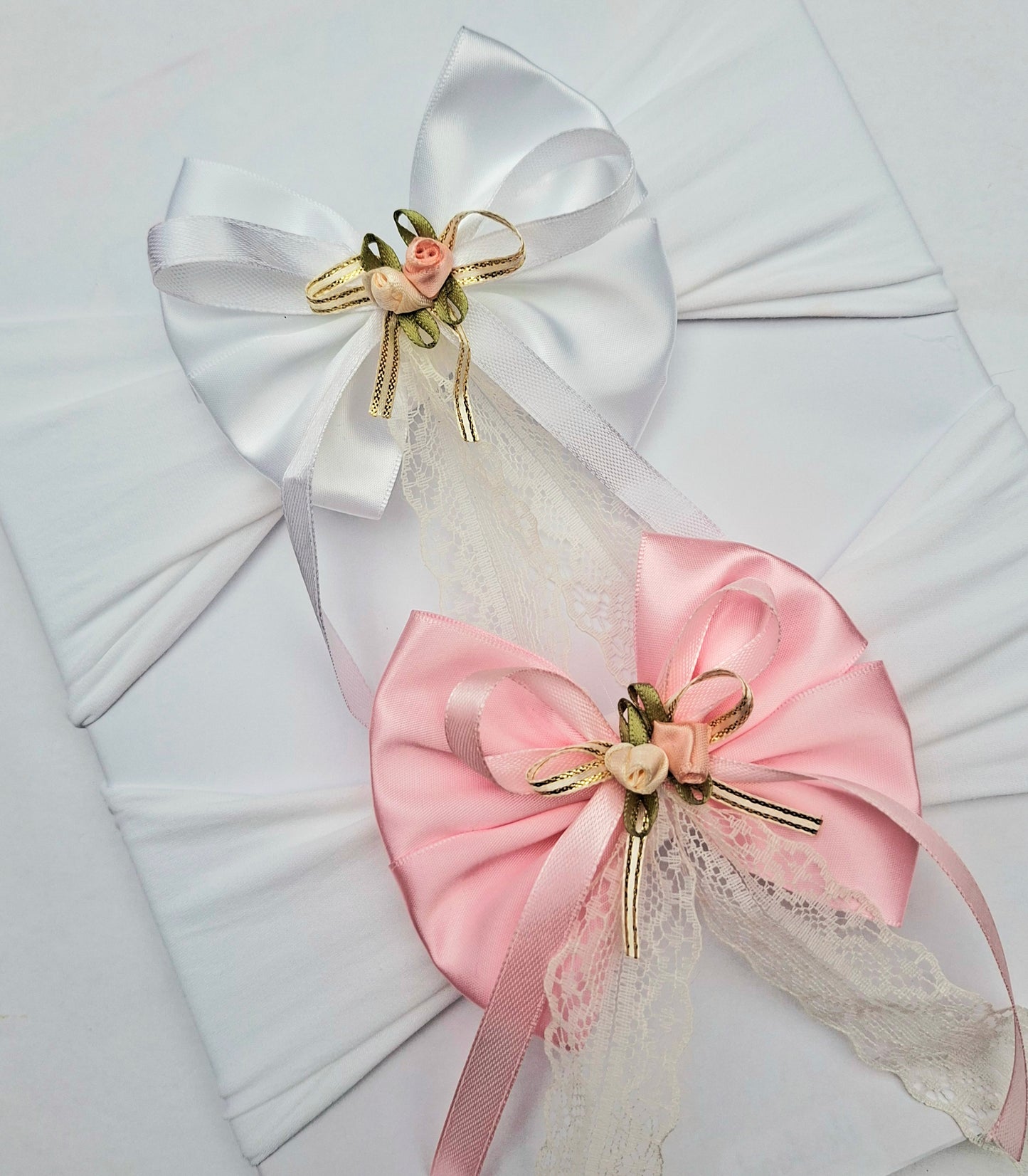 🎀Satin And Lace Bow🎀 Available On Headband Or Clip
