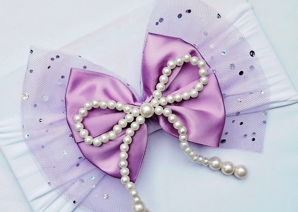 🎀Large Satin/Tulle Bow🎀Available On Headband Or Clip