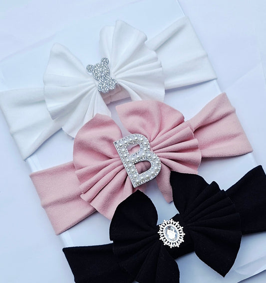 🎀3pc Soft Baby Headband Set🎀 (Choose Letter)
