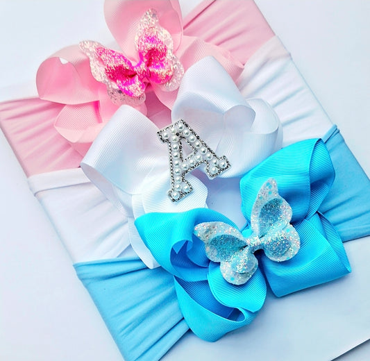 🎀3pc Baby Headband Set 🎀 Choose Letter
