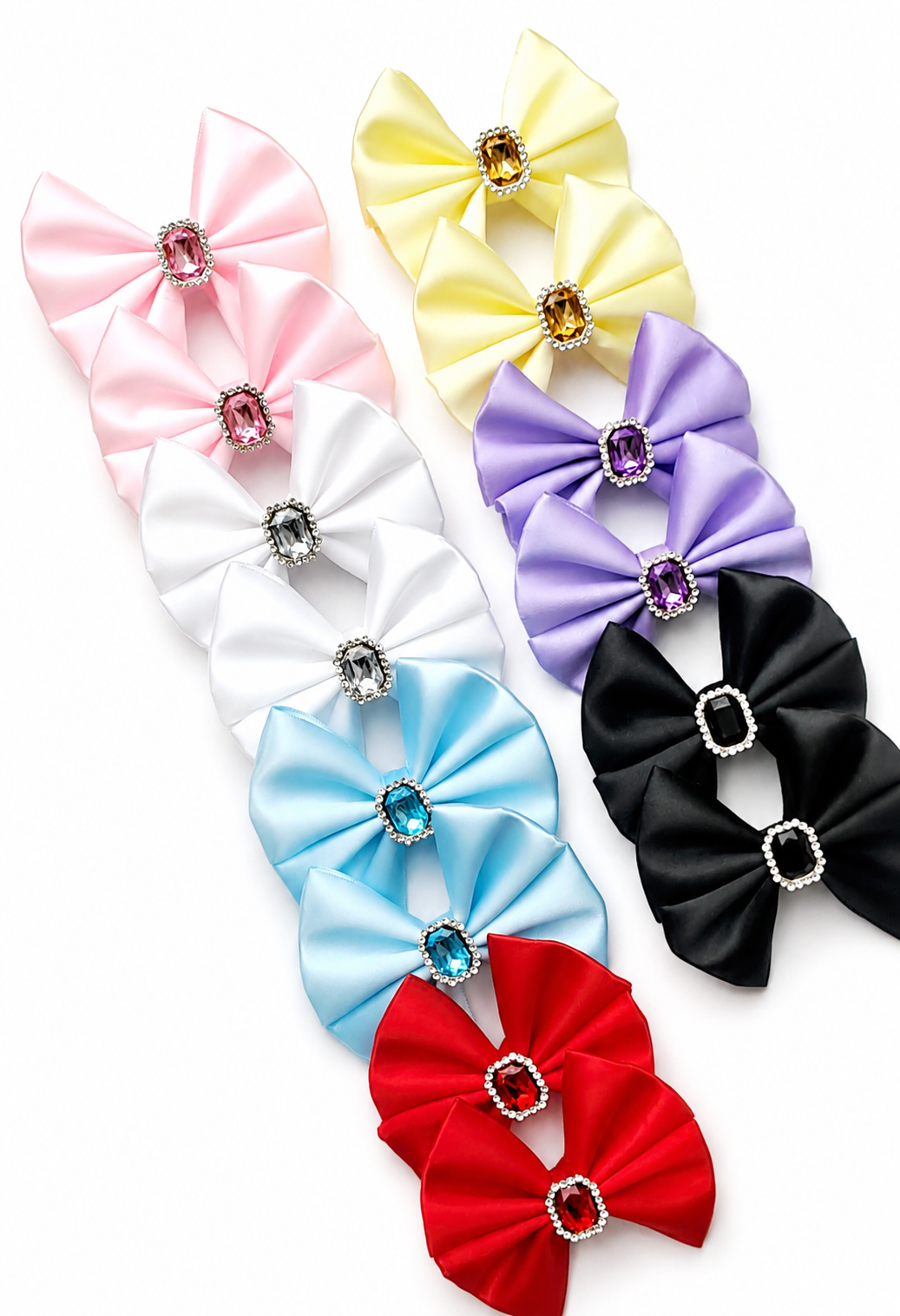 🎀2pc Mini Satin Pigtail Clip Sets🎀Choose Colour (Approx 3 Inches)