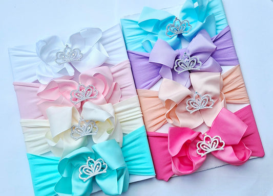 🎀Baby Coloured Bows On Soft Coloured Bands 🎀