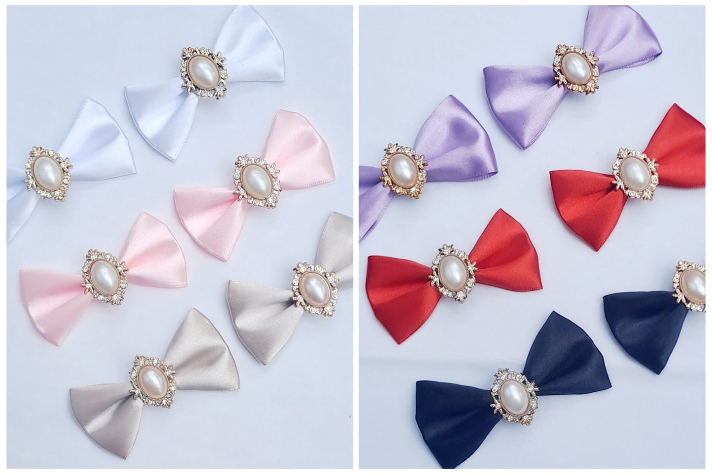 🎀2pc Satin Bow Pigtail Sets🎀Choose Colour