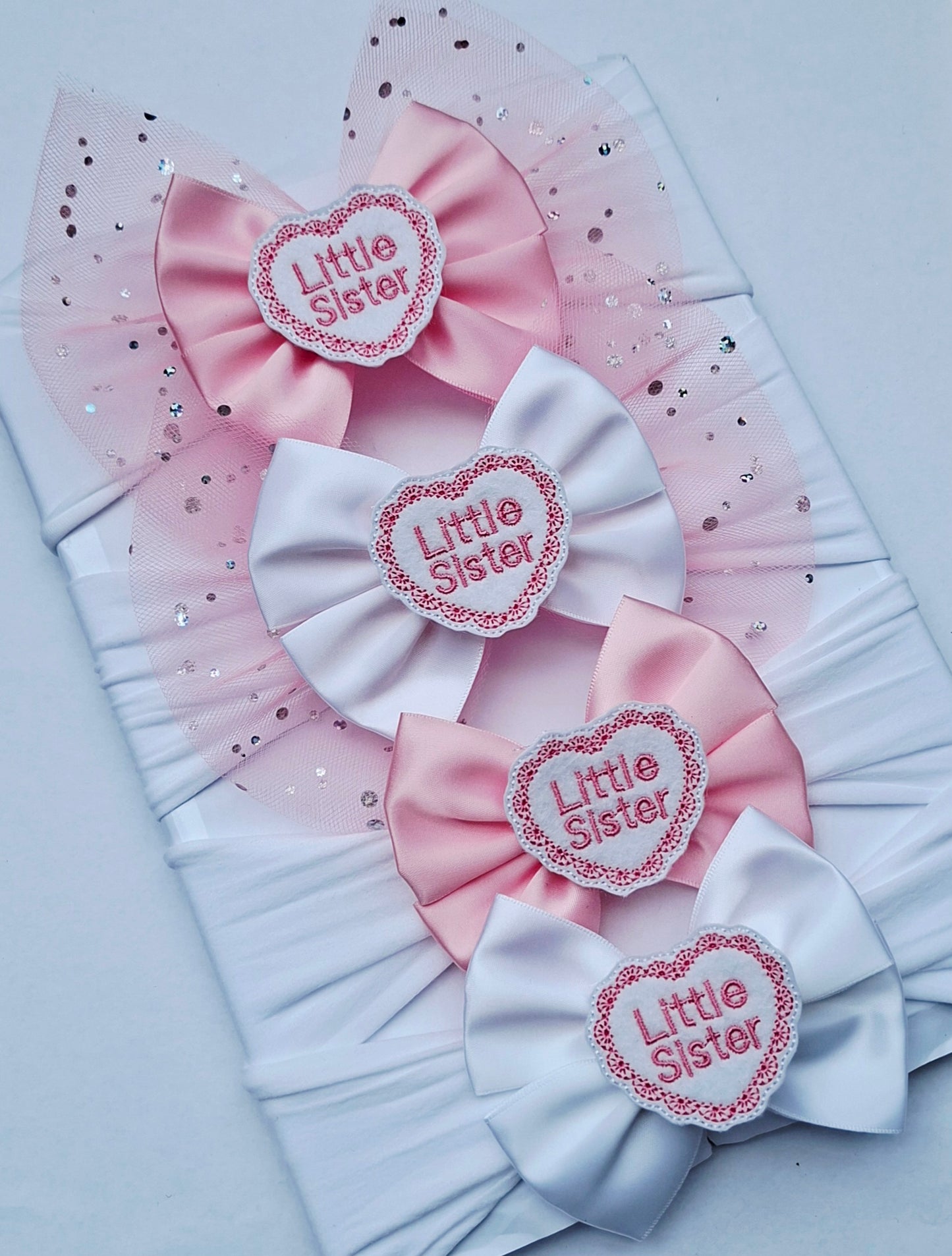 🎀Little Sister / Big Sister Satin Bows🎀 Available On Headband Or Clip