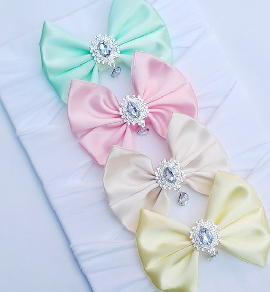 🎀4pc Satin Bow Headband Set 🎀