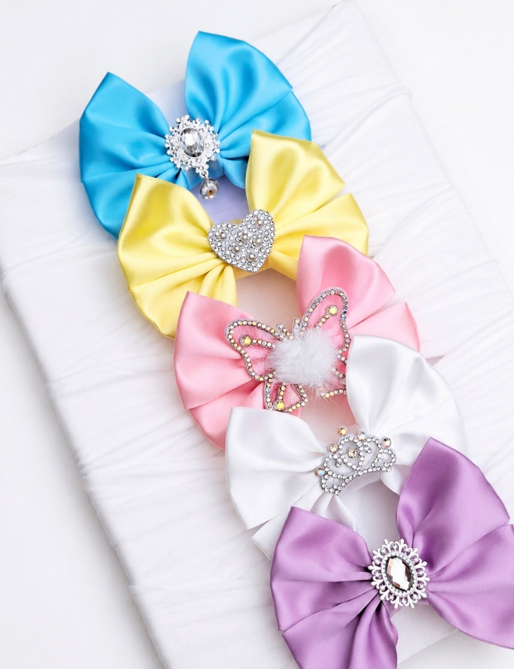 🎀5pc Satin Bow Headband Set🎀