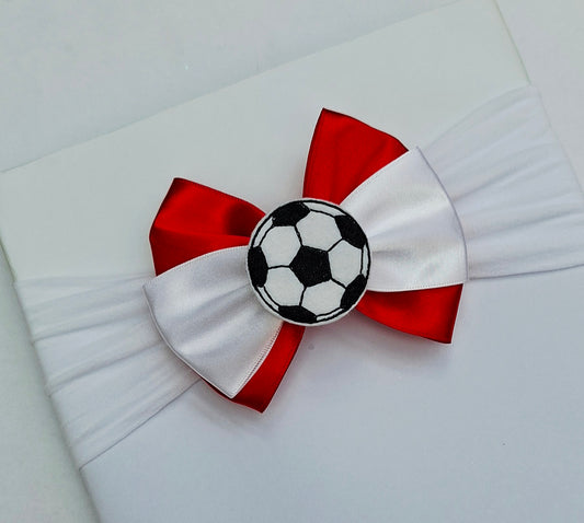 ⚽️Football Satin Bow ⚽️Headband/Clip