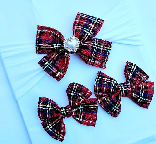 🎀Tartan Bows🎀 Available In Headband/2 Pigtail Set