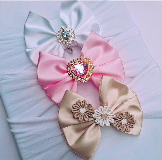 🎀3pc Satin Bow Headband Set🎀