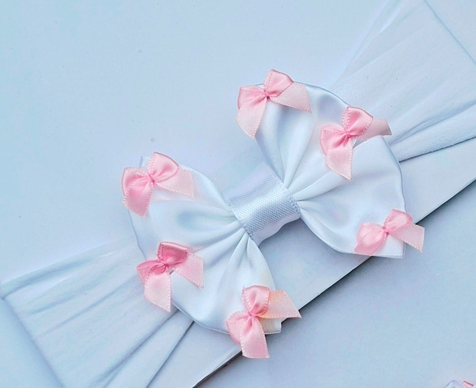 🎀Satin Bows With Mini Bow Detailing 🎀Choose Colour