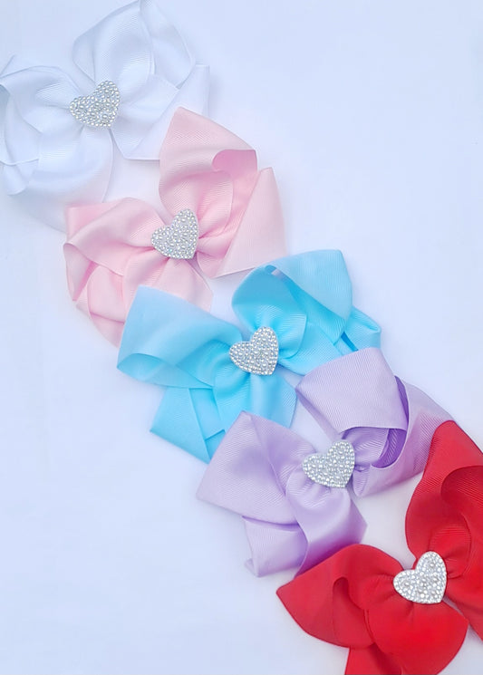 🎀Boutique Bow Clip 🎀 Choose Colour/Centre Gem