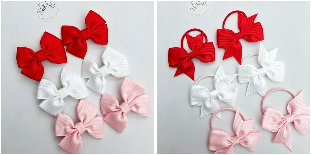 🎀6pc Bow Sets🎀 Hair Clip Set/Hair Tie Set