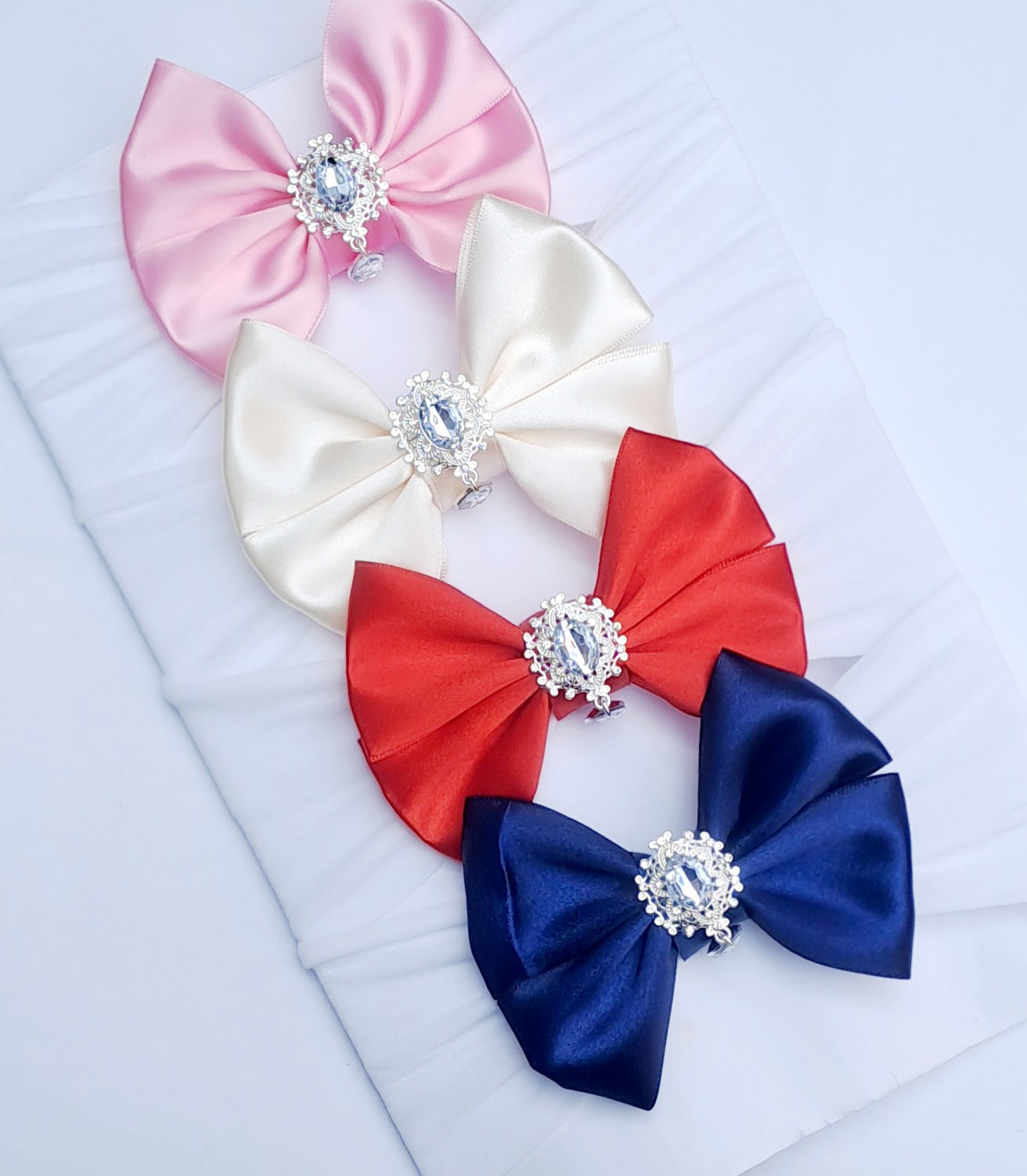 🎀4pc Satin Bow Headband Set 🎀